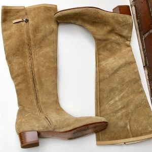 DKNY Tan Suede-  Made In italy Boots Size 5.5